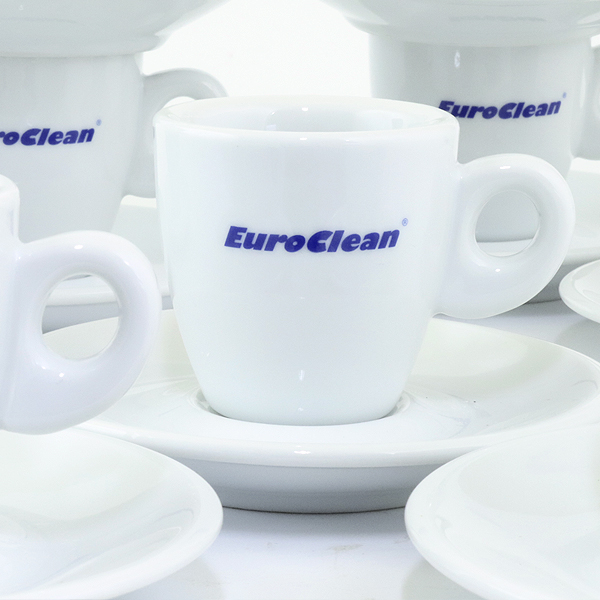 Euroclean - nadruk na filiżankach espresso